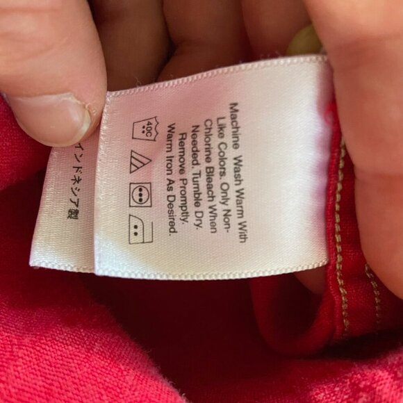 Eddie Bauer 100% Linen Red Button Down T Shirt Men's 3XL with Chest Pockets - Picture 8 of 9